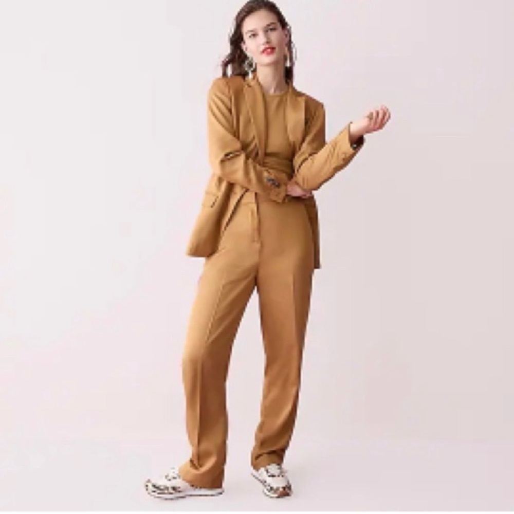J Crew Women’s Size 4 Light. Camel Ingrid Pants In Gramercy Twill BK255 NWT